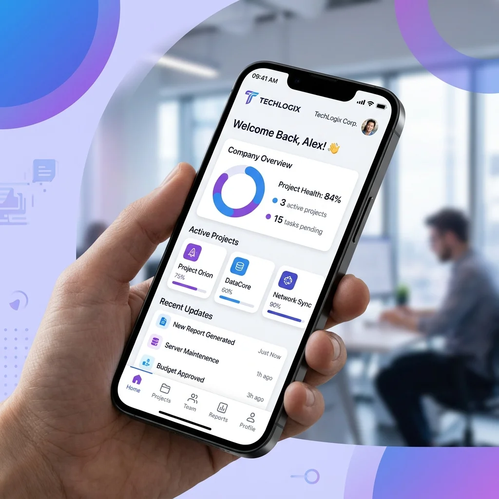 Mobile App Development Illustration