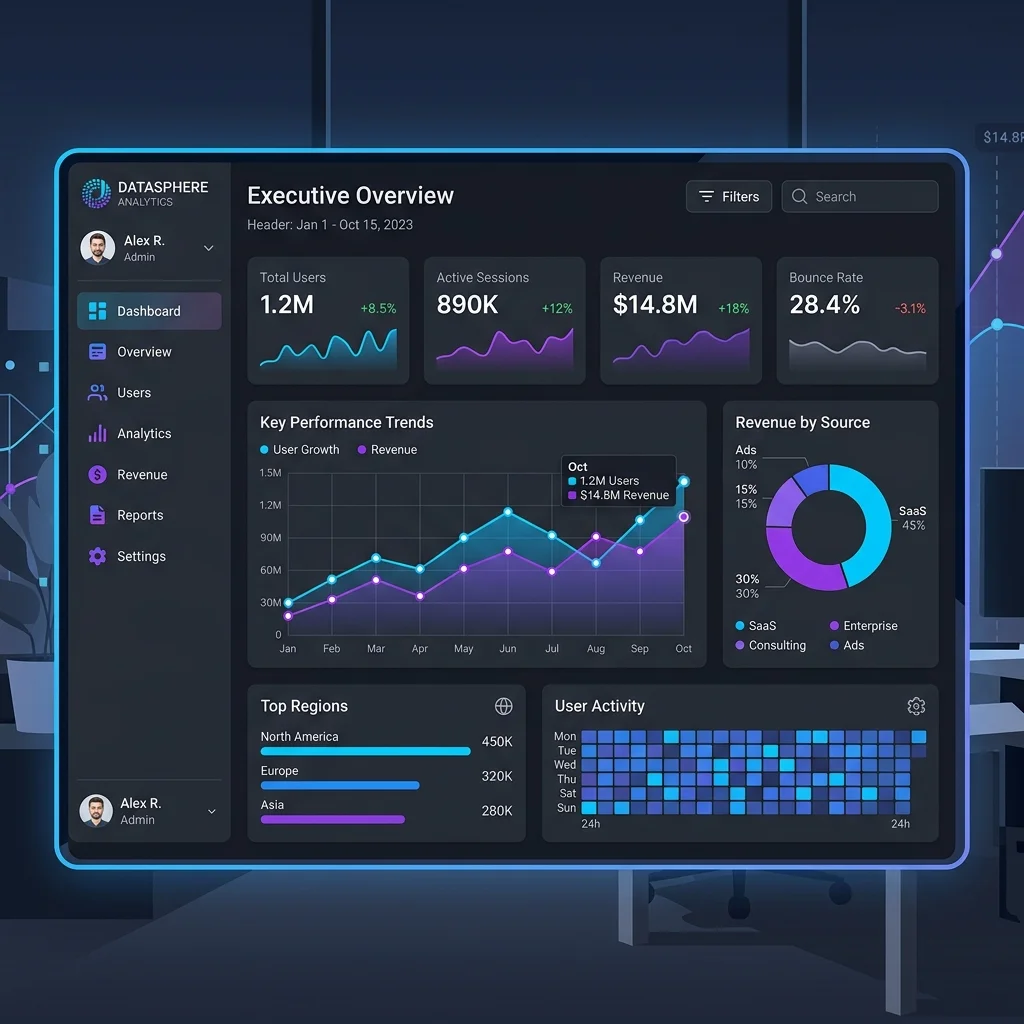 Custom Software Solutions Illustration